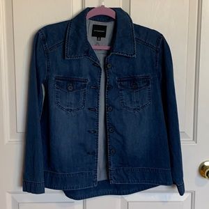 Liverpool denim jean jacket blouse XS